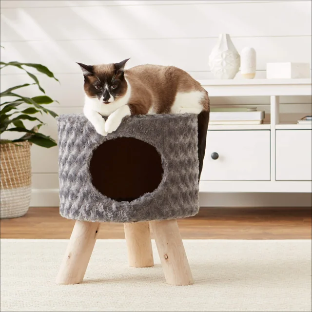 AmazonBasics 貓窩腳凳 灰色 實物圖 4