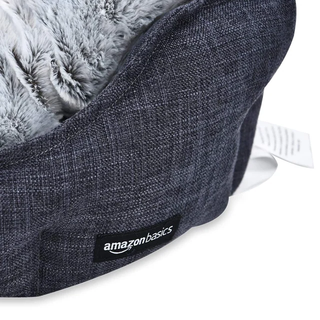 AmazonBasics 圓形寵物窩 小碼 灰色 實物圖 4